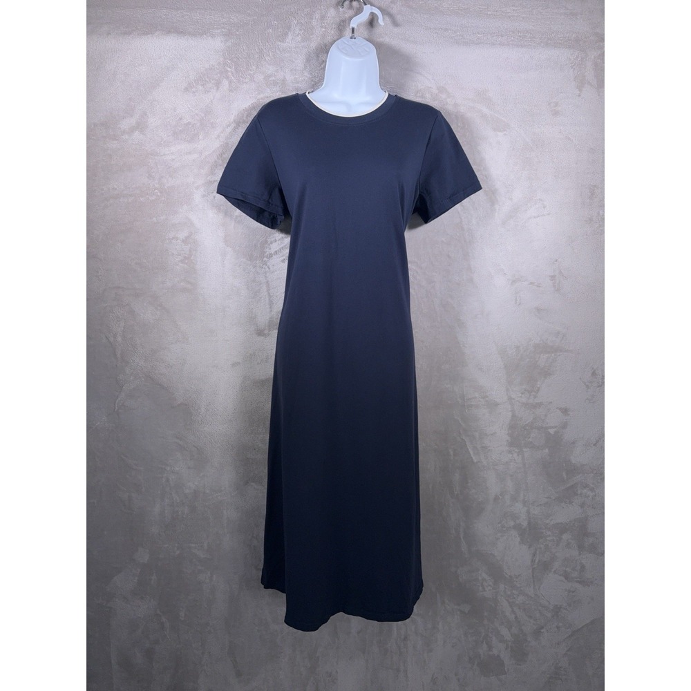 Tuckernuck Navy Colbie Maxi Dress Womens Size Large Blue Short Sleeve Casual